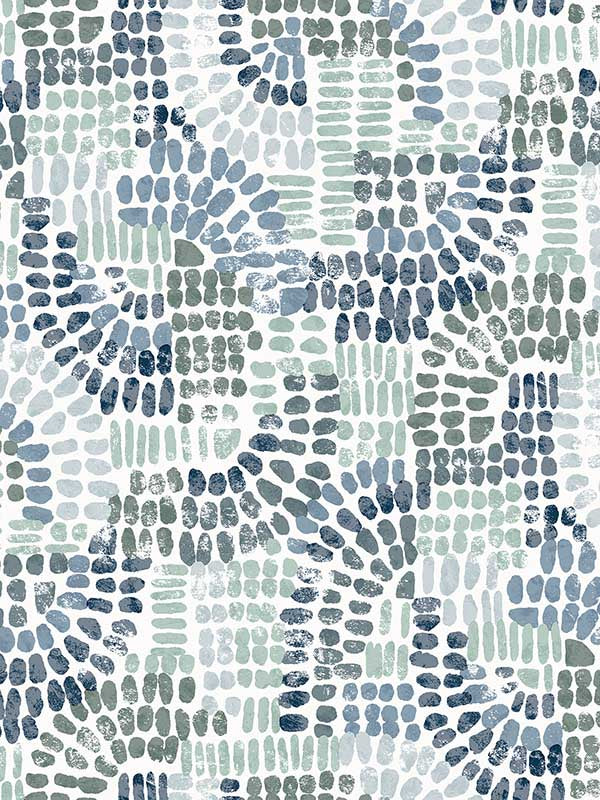 Wanderer Mosiac fabric in blueberry color - pattern number 4146-27215 - by A Street Prints in the Harmony collection