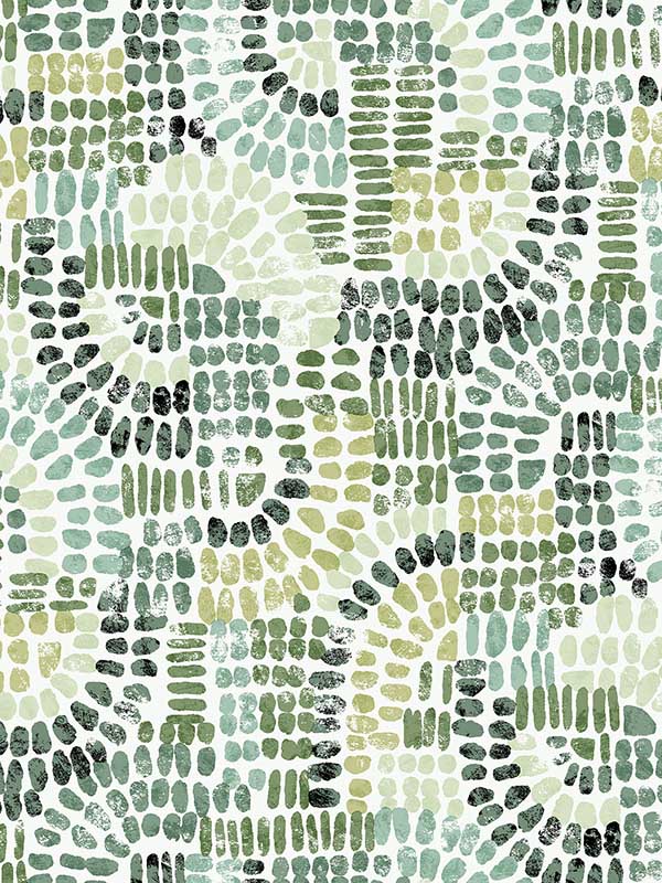 Wanderer Mosiac fabric in evergreen color - pattern number 4146-27217 - by A Street Prints in the Harmony collection