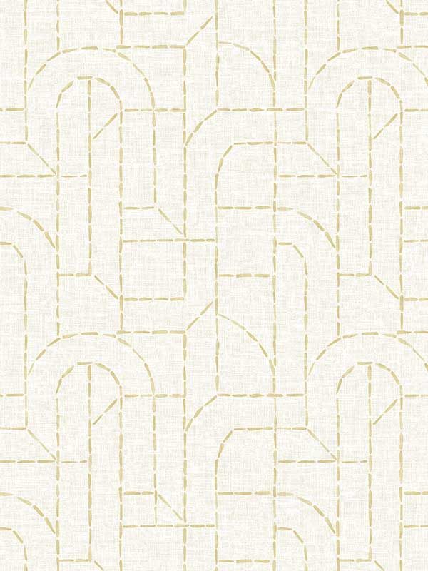 Integrity Arched Outlines fabric in yellow color - pattern number 4146-27219 - by A Street Prints in the Harmony collection