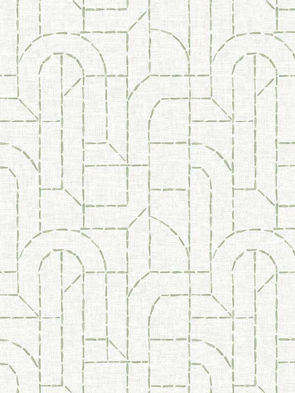Integrity Arched Outlines fabric in light green color - pattern number 4146-27220 - by A Street Prints in the Harmony collection