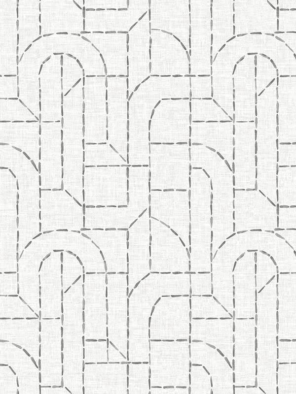 Integrity Arched Outlines fabric in grey color - pattern number 4146-27223 - by A Street Prints in the Harmony collection