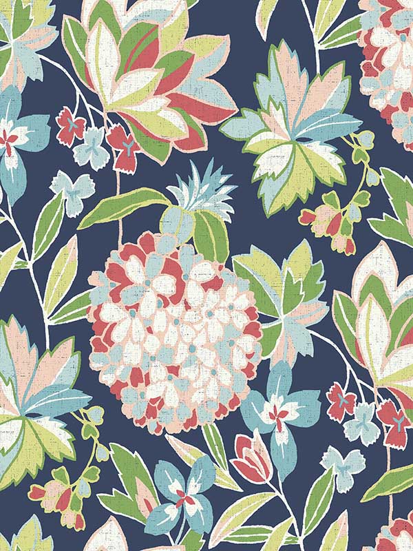 Valdivian Floral fabric in fuchsia color - pattern number 4146-27224 - by A Street Prints in the Harmony collection