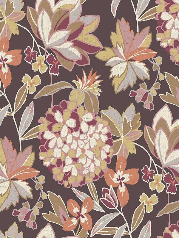Valdivian Floral fabric in honey color - pattern number 4146-27225 - by A Street Prints in the Harmony collection