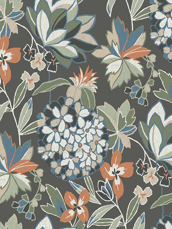 Valdivian Floral fabric in moss color - pattern number 4146-27226 - by A Street Prints in the Harmony collection