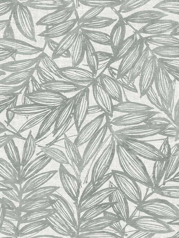 Rhythmic Leaf wallpaper in grey color - pattern number 4146-27234 - by A Street Prints in the Harmony collection