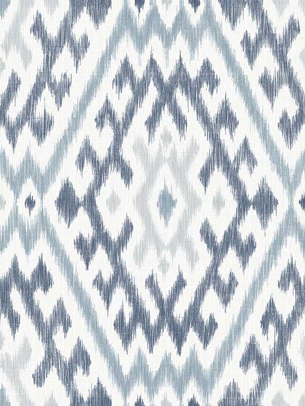 Solola Ikat wallpaper in blue color - pattern number 4146-27238 - by A Street Prints in the Harmony collection