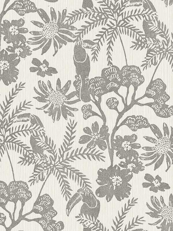Jacaranda Tropical Trail wallpaper in stone color - pattern number 4146-27247 - by A Street Prints in the Harmony collection