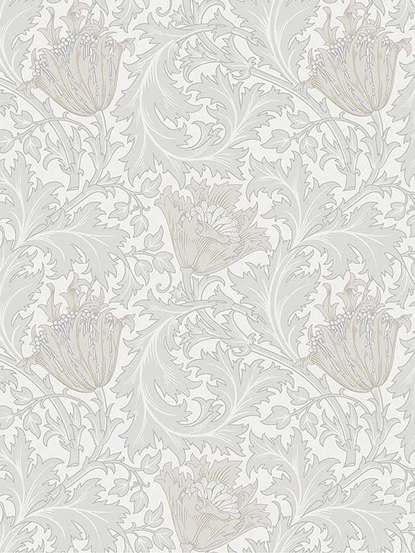 Anemone Floral Trail fabric in dove color - pattern number 4153-82001 - by A Street Prints in the Hidden Treasures Volume 1 collection
