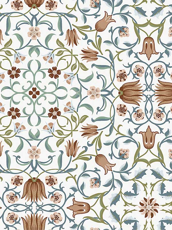 No 1 Holland Park Floral fabric in red color - pattern number 4153-82007 - by A Street Prints in the Hidden Treasures Volume 1 collection