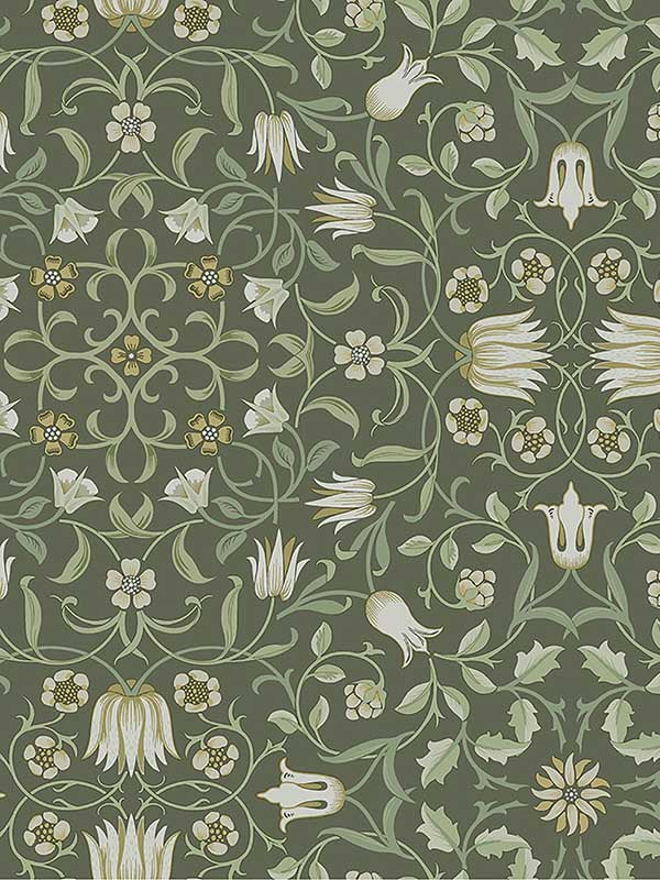 No 1 Holland Park Floral fabric in green color - pattern number 4153-82008 - by A Street Prints in the Hidden Treasures Volume 1 collection