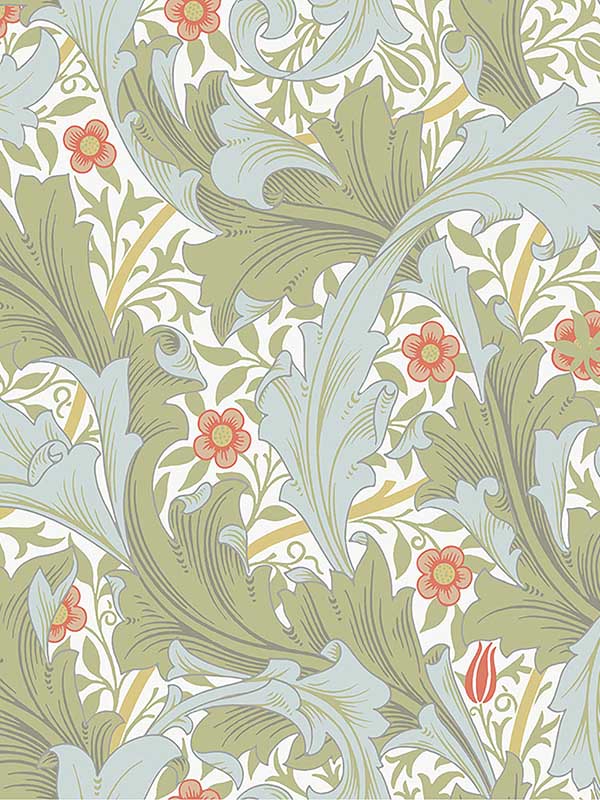 Granville Leafy Vine fabric in olive color - pattern number 4153-82012 - by A Street Prints in the Hidden Treasures Volume 1 collection