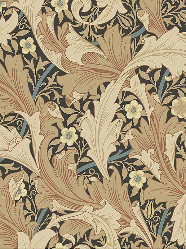 Granville Leafy Vine fabric in apricot color - pattern number 4153-82015 - by A Street Prints in the Hidden Treasures Volume 1 collection