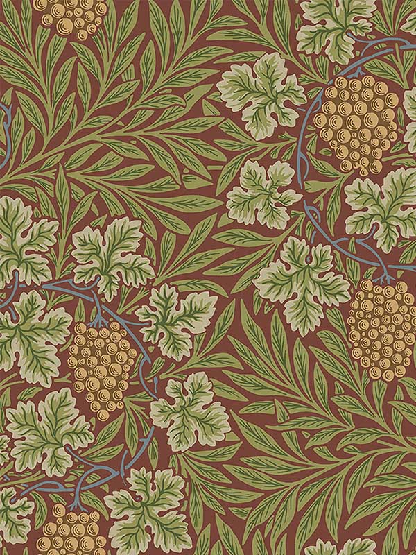 Vine Woodland Fruits wallpaper in ruby color - pattern number 4153-82018 - by A Street Prints in the Hidden Treasures Volume 1 collection