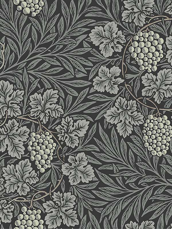 Vine Woodland Fruits fabric in denim color - pattern number 4153-82021 - by A Street Prints in the Hidden Treasures Volume 1 collection