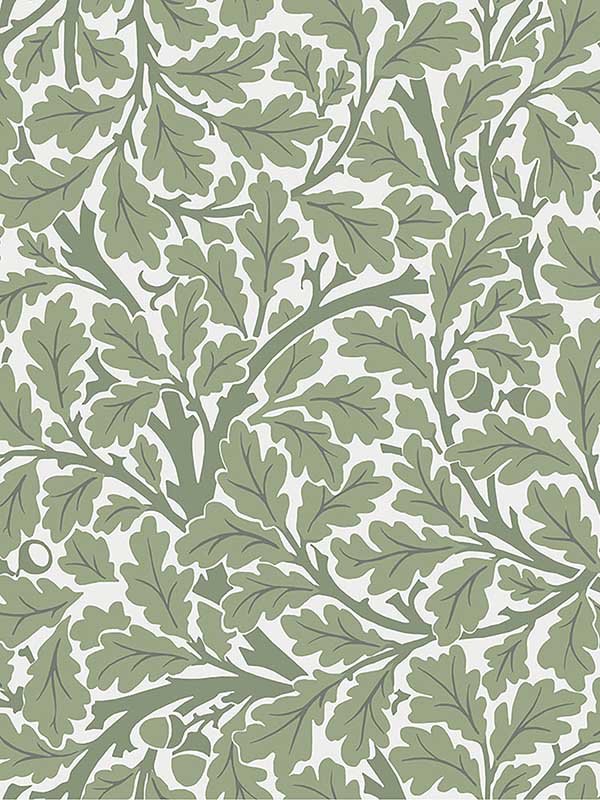 Oak Tree Leaf fabric in green color - pattern number 4153-82028 - by A Street Prints in the Hidden Treasures Volume 1 collection