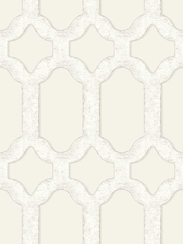Chervil Trellis wallpaper in cream color - pattern number 4134-72541 - by Chesapeake in the Wildflower collection