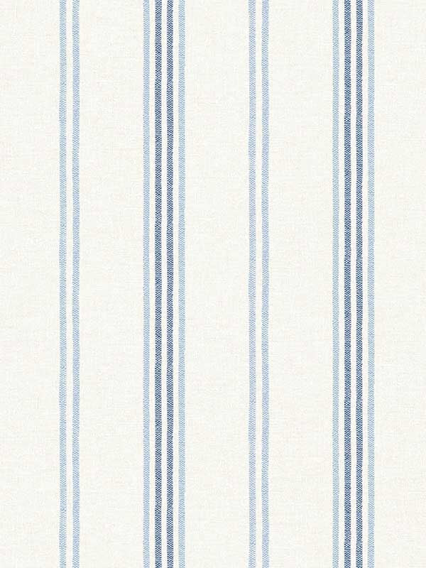 Lovage Linen Stripe fabric in blue color - pattern number 4134-72546 - by Chesapeake in the Wildflower collection