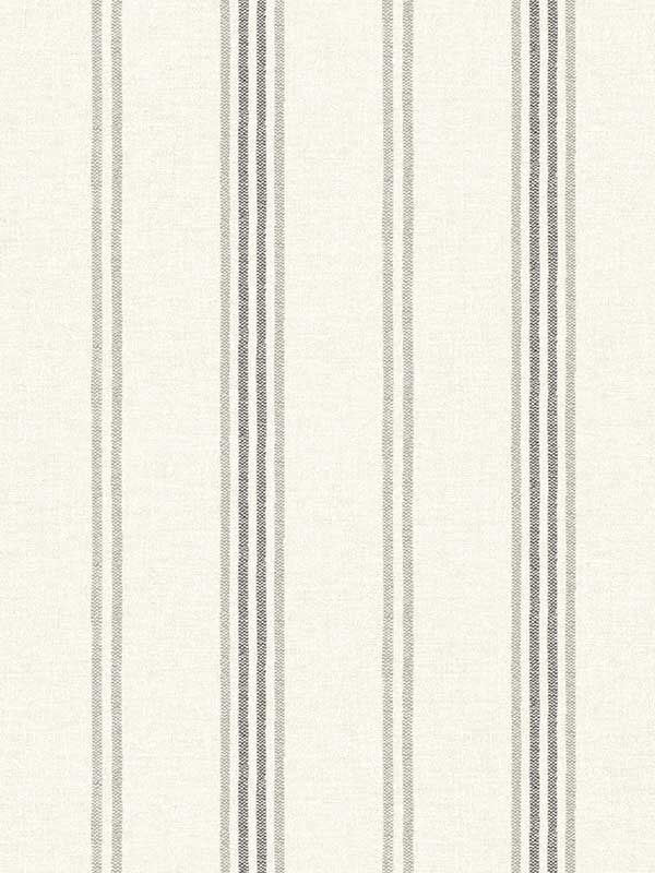 Lovage Linen Stripe fabric in charcoal color - pattern number 4134-72547 - by Chesapeake in the Wildflower collection