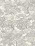Spinney Toile fabric in grey color - pattern number 4134-72560 - by Chesapeake in the Wildflower collection