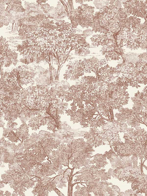 Spinney Toile fabric in red color - pattern number 4134-72562 - by Chesapeake in the Wildflower collection
