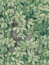 Foglie E Scimmie fabric in green color - pattern number 123/10049.CS.0 - by Cole and Son in the Fornasetti Senza Tempo II collection