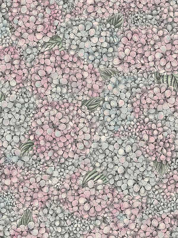 Ortensia wallpaper in pink and blue color - pattern number 123/9045.CS.0 - by Cole and Son in the Fornasetti Senza Tempo II collection