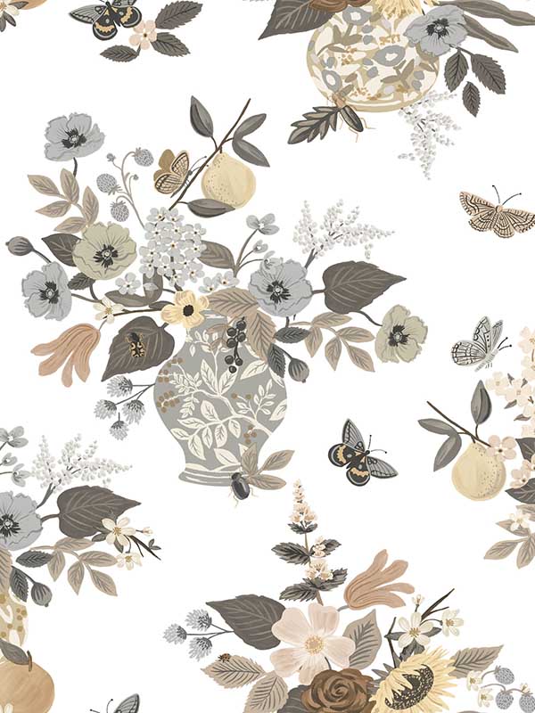 Flower Studies fabric in linen color - pattern number RF7403 - by Rifle Paper Co in the Rifle Paper Co Third Edition collection