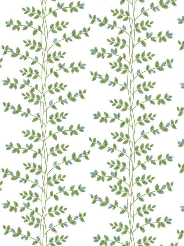 Climbing Vine fabric in blue color - pattern number RF7425 - by Rifle Paper Co in the Rifle Paper Co Third Edition collection