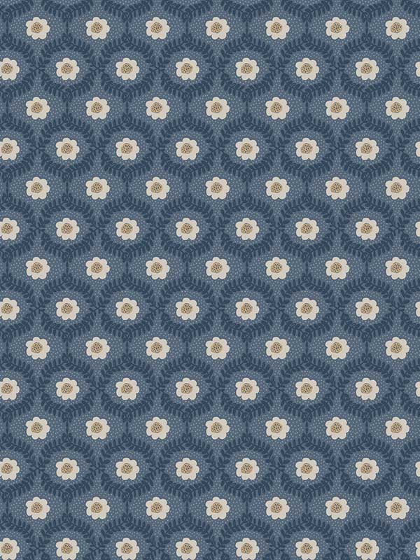 Emma fabric in navy color - pattern number RF7441 - by Rifle Paper Co in the Rifle Paper Co Third Edition collection