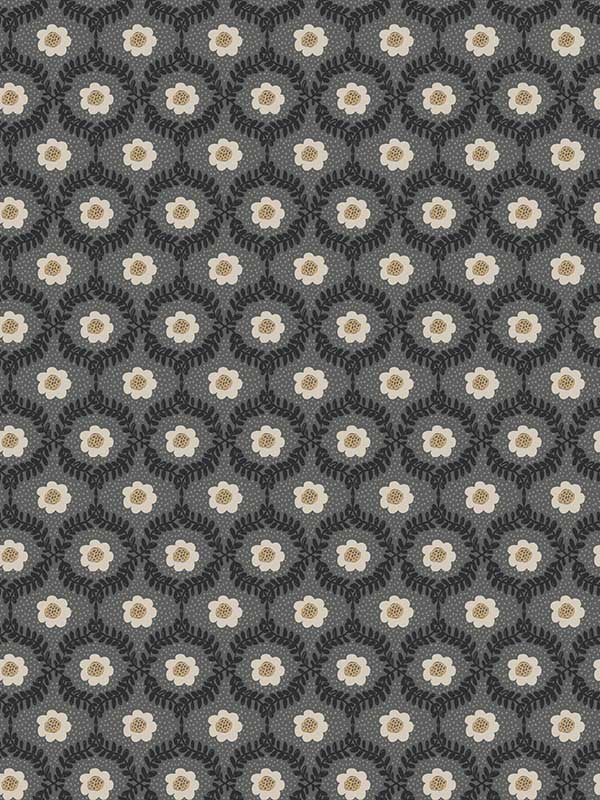 Emma fabric in black color - pattern number RF7442 - by Rifle Paper Co in the Rifle Paper Co Third Edition collection