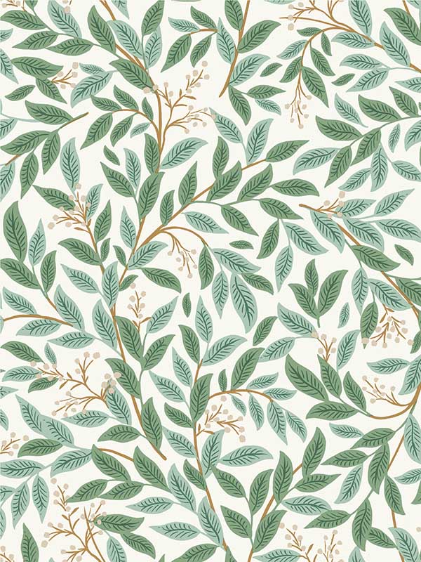 Willowberry fabric in emerald color - pattern number RF7464 - by Rifle Paper Co in the Rifle Paper Co Third Edition collection