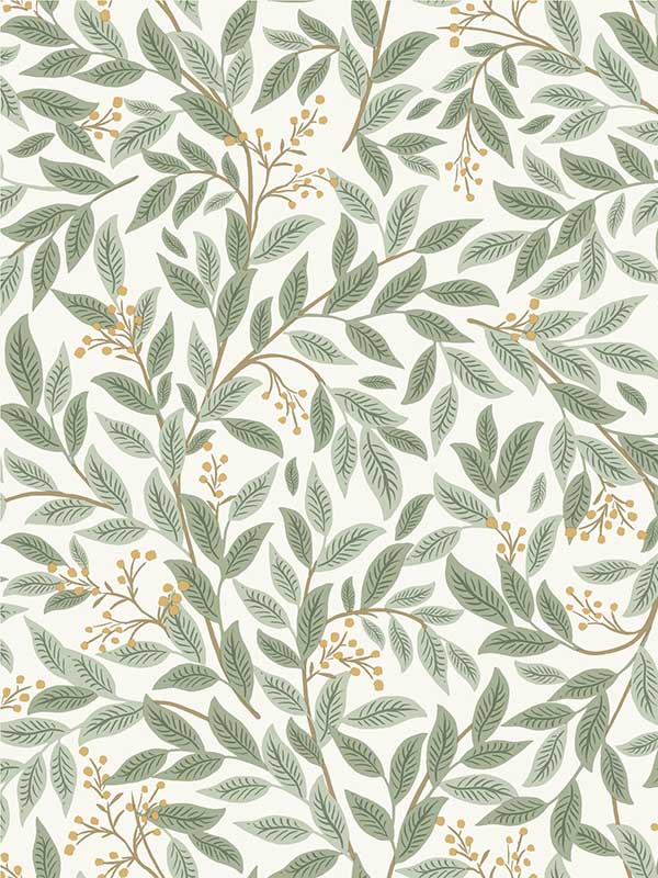 Willowberry fabric in sage color - pattern number RF7465 - by Rifle Paper Co in the Rifle Paper Co Third Edition collection