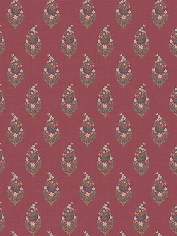 Paisley wallpaper in burgundy color - pattern number RF7475 - by Rifle Paper Co in the Rifle Paper Co Third Edition collection