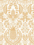 Pineapple Damask fabric in gold color - pattern number RF7482 - by Rifle Paper Co in the Rifle Paper Co Third Edition collection