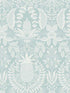 Pineapple Damask fabric in light blue color - pattern number RF7484 - by Rifle Paper Co in the Rifle Paper Co Third Edition collection
