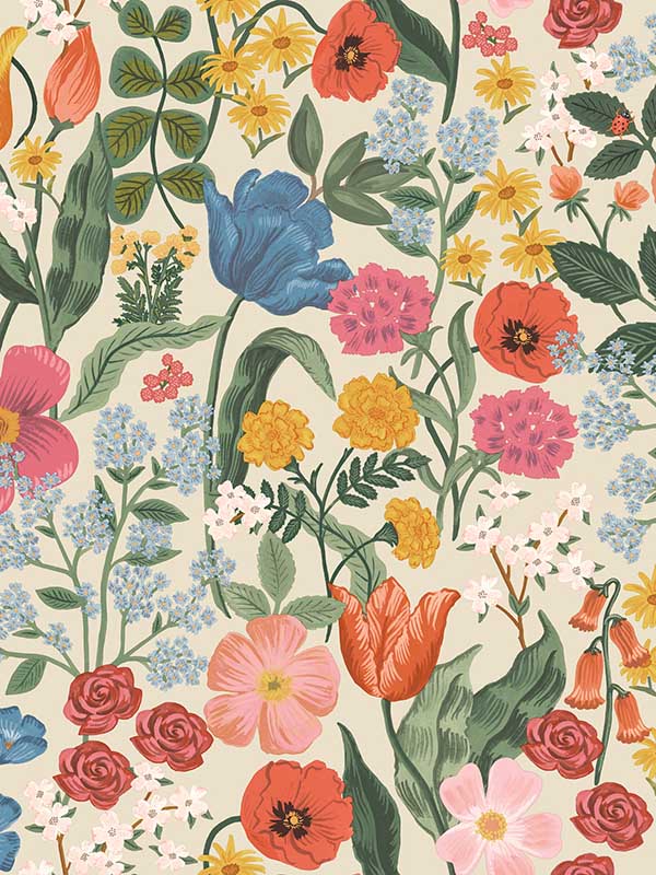 Blossom fabric in cream color - pattern number RF7492 - by Rifle Paper Co in the Rifle Paper Co Third Edition collection
