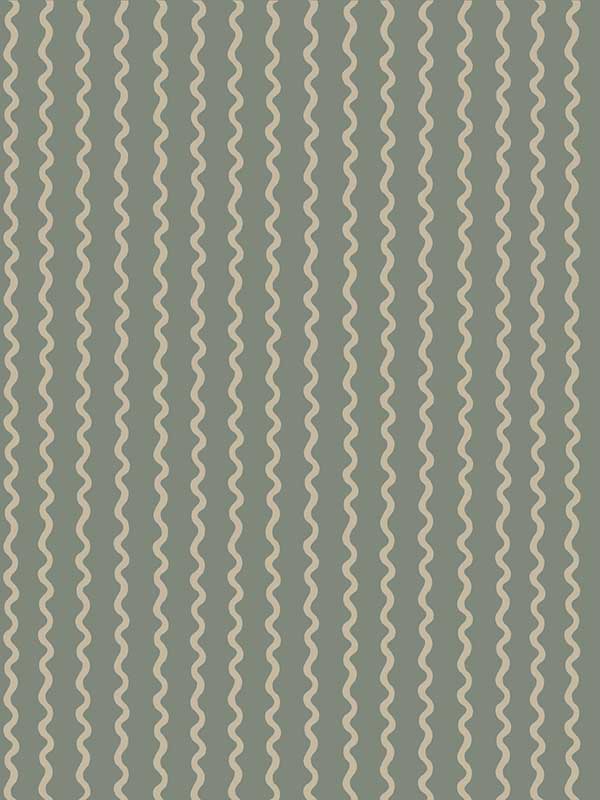 Rickrack wallpaper in moss color - pattern number RF7553 - by Rifle Paper Co in the Rifle Paper Co Third Edition collection