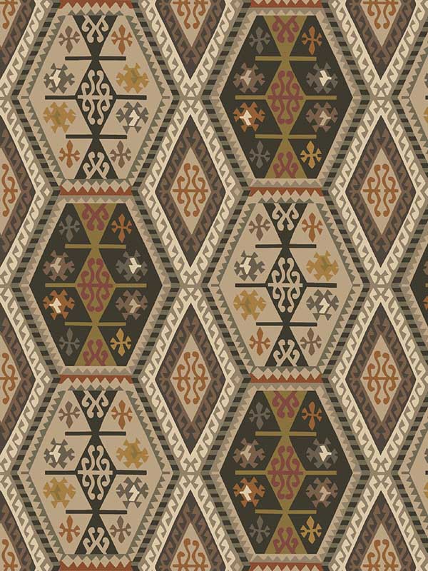 Buckland wallpaper in woodsmoke color - pattern number FG098.A15.0 - by Mulberry Home in the Icons Wallpaper collection