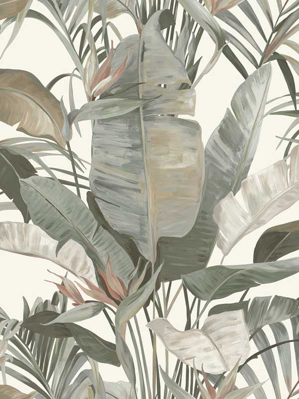 Tropical fabric in white color - pattern number NT6131 - by Candice Olson in the Natural Discovery collection