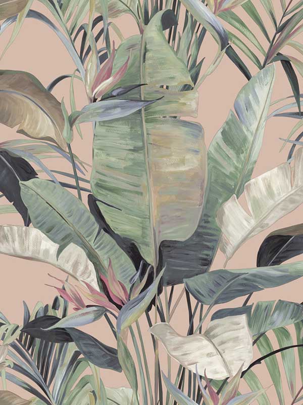 Tropical fabric in coral color - pattern number NT6132 - by Candice Olson in the Natural Discovery collection