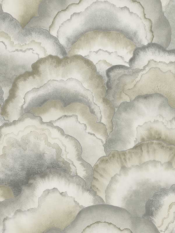 Abalone wallpaper in smokey color - pattern number NT6183 - by Candice Olson in the Natural Discovery collection