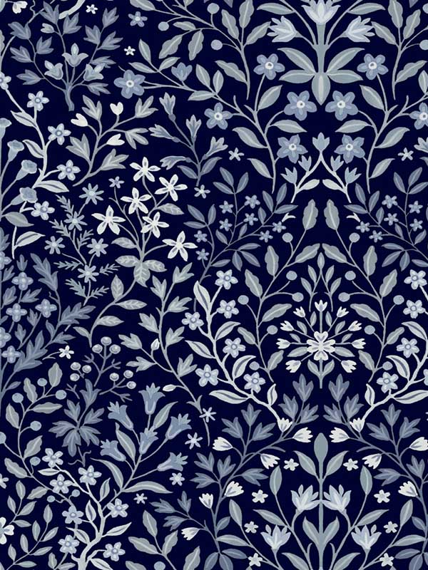 Garden Terrace fabric in blue color - pattern number MF4723 - by Magnolia Home by Joanna Gaines in the Magnolia Home Vol 4 collection
