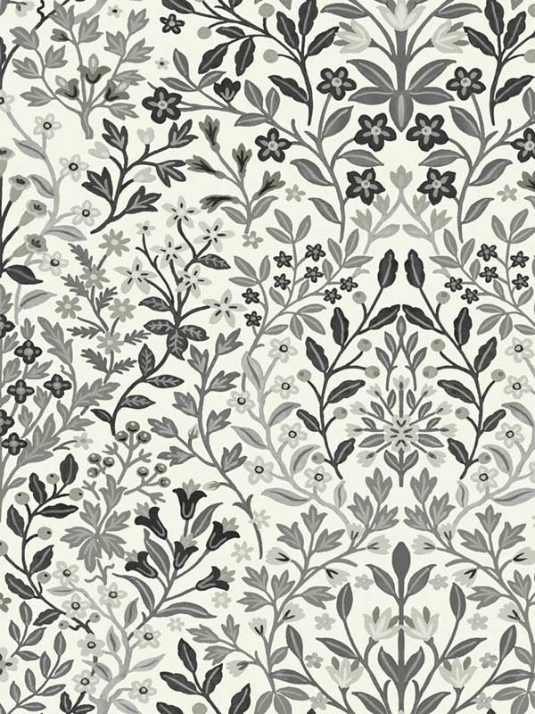 Garden Terrace fabric in white and black color - pattern number MF4724 - by Magnolia Home by Joanna Gaines in the Magnolia Home Vol 4 collection