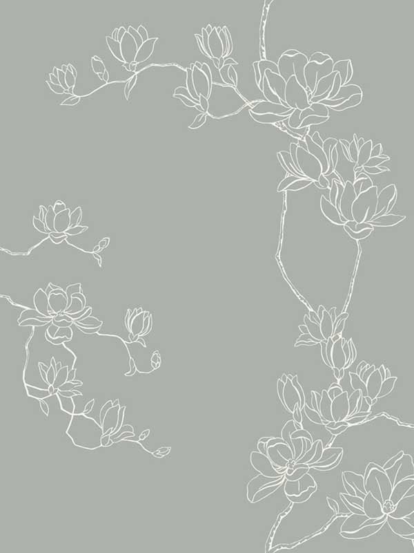 Magnolia Branches fabric in eucalyptus color - pattern number MF4734 - by Magnolia Home by Joanna Gaines in the Magnolia Home Vol 4 collection
