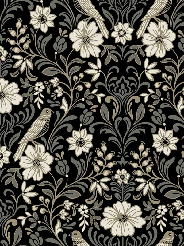 Colette fabric in black color - pattern number MF4742 - by Magnolia Home by Joanna Gaines in the Magnolia Home Vol 4 collection