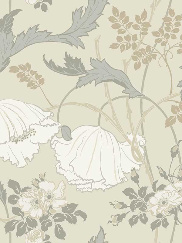 Gwendolyn fabric in ivory and grey color - pattern number MF4753 - by Magnolia Home by Joanna Gaines in the Magnolia Home Vol 4 collection
