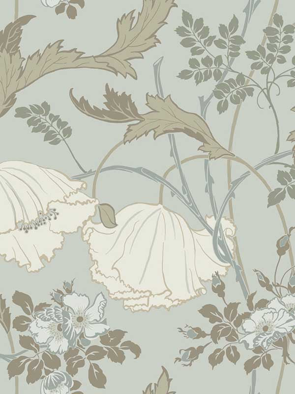 Gwendolyn fabric in blue and suede color - pattern number MF4755 - by Magnolia Home by Joanna Gaines in the Magnolia Home Vol 4 collection