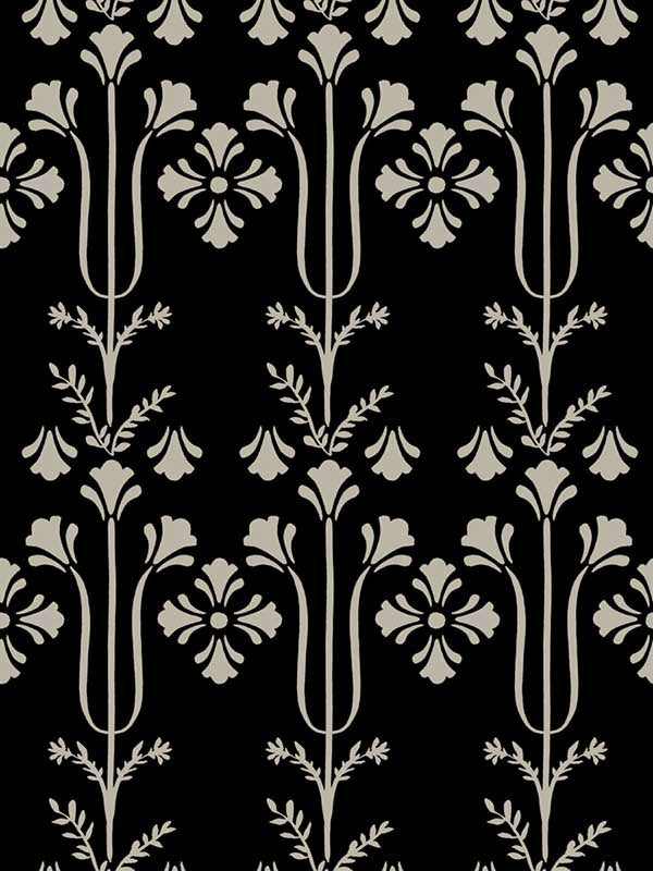 Lydia wallpaper in black color - pattern number MF4803 - by Magnolia Home by Joanna Gaines in the Magnolia Home Vol 4 collection