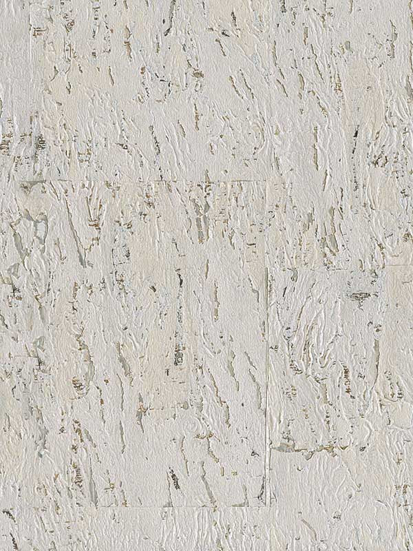 Cork W4066 fabric in white metallic grey color - pattern number W4066.11.0 - by Kravet in the Elements II Naturals collection
