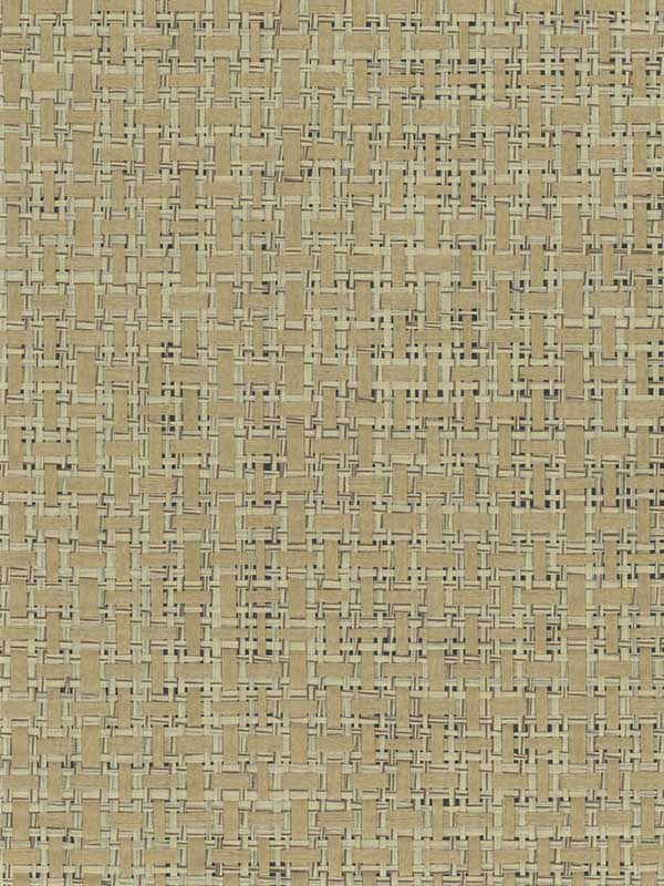 Grasscloth W4018 wallpaper in camel black beige color - pattern number W4018.816.0 - by Kravet in the Elements II Naturals collection